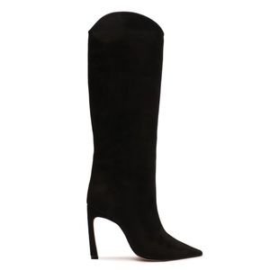 Schutz Maryana Sculpt Nubuck Boot NWOB Size:7.5 Color:Black